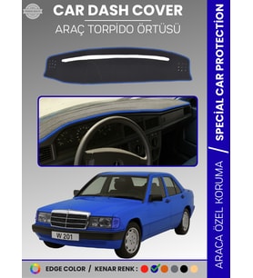MERCEDES 190E W201 (1982-1993) Torpido Örtüsü Premium Kalite Torpido Koruma Özel Kesim UV Koruma
