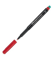 Faber Castell 1525 Permanent Kalem - Asetat Kalemi M Kırmızı - 3 adet