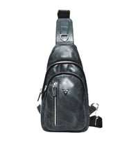 RİCH SMİTH ® GERÇEK DERİ OMUZ GÖĞÜS ÇANTASI FREEBAG / 4819 SİYAH (DUMANLI)