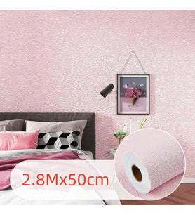 50x280cm Pembe Kendinden Yapışkanlı Isı Ve Ses Yalıtımını Destekler Boyanabilir Duvar Paneli Kağıdı