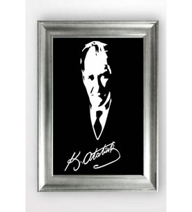 Gümüş Çerçeveli Atatürk Tablo a271
