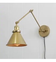 Rsylight Retro Eskitme Kaplama Kablolu Fişli  Metal Mafsallı Akrobatik Dekoratif Rustik Aplik