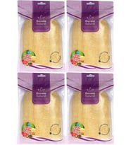 Derma Naturel Loofah Kabak Havlu Banyo Eldiveni (15*24CM) MS-11 (4 Lü Set)