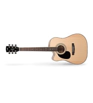 Cort AD880CELHNS Cutaway Solak Elektro Akustik Gitar Naturel Renk, Satin Bitiş, Ladin Kapak, Cort CE304T Preamp