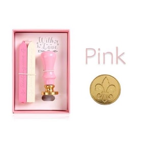 Mühür Mumu Seti Damga Diy Zarf Kurdele Davetiye  Pembe (Karışık)