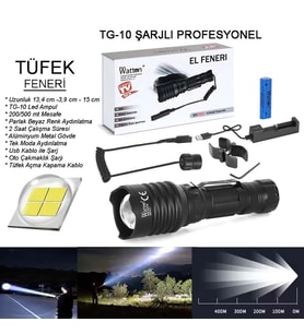 Tg-10 Şarjlı Profesyonel Av Feneri Wt-620