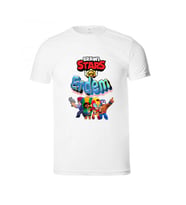İsme Özel Brawl Stars Yazlık Çocuk Tişörtü Beyaz Kısa Kollu Unisex
