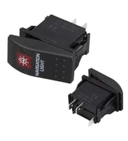 Sembollü Işıklı 3 Pinli On-Off 12-24V Marin Switch