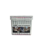 TMN 593079 Z-COLORS ART DRAW DESING ÇİFT UÇLU MARKER SAPLI PVC KUTU 80 RENK