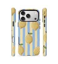 iPhone 17 Pro Vorian Çift Katmanlı Kılıf Gingham Lemon Grove
