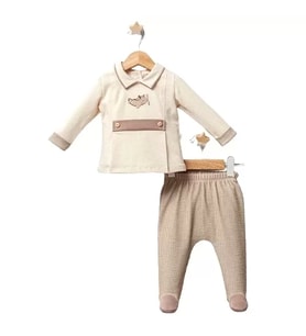 Baby Airplane Zıbın Takım  Kahverengi