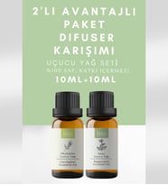 Derin Nefes Arındırıcı Ve Rahatlatıcı 2'li Difüzör Karışımı Okaliptus Ve Nane Saf Uçucu Yağı 20ml