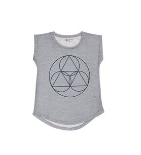 BiggDesign BiggYoga Namaste Gri T-Shirt