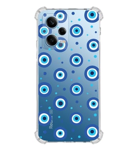 PrintiFy Xiaomi Redmi Note 12 Pro 5G Nazar Boncuğu 1 Baskılı Şeffaf Köşe Korumalı Antişok Kılıf