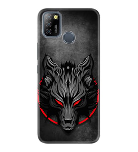 Infinix Smart 5 Kılıf Resimli Desenli Silikon Platinium Series Dark Wolf 1813