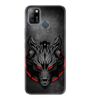 Infinix Smart 5 Kılıf Resimli Desenli Silikon Platinium Series Dark Wolf 1813
