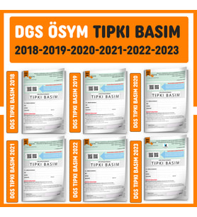 2024 DGS ÖSYM Çıkmış Soru Tıpkı Basım Türkiye Geneli 6lı Dijital Çözümlü Deneme (Beyaz)