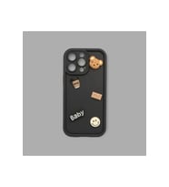 IPHONE 13 PRO; 3D AYICIK TASARIMLI YUVARLAK KAMERA KORUYUCU YUMUŞAK SİLİKON KILIF (Siyah)