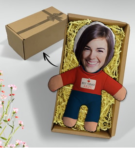 BK Gift Hediye Kutusunda Kişiye Özel Best Teacher Tasarımlı Bebek Yastık-1, Öğretmene Hediye, Öğretmenler Günü Hediyesi