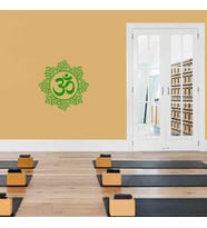 Yoga, Meditasyon Om Simgesi Dekoratif Duvar Sticker, Çıkartma, Etiket Yeşil