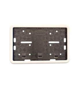 Çerçeveli Motor Plakalık Plaka Altlığı Beyaz 17x26 cm