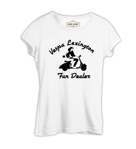 Vespa - Fun Dealer Beyaz Kadın Tshirt