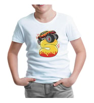 Birthday Monster Truck with Number 5 Beyaz Çocuk Tshirt