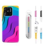 Xiaomi Poco X3 Pro M4 Pro X4 Pro C40 10C Kılıf Kablo Koruma Spiral Silikon Renk Cümbüşü 1631