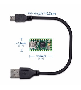 Teensy 2.0 ATmega32u4 Kit Geliştirme Kartı Arduino