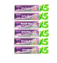 Büzgülü 30 Paket Çöp Torbası Kokulu Büyük ve Orta Boy