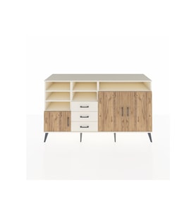 Kronos Konsol 7 Raflı 3 Çekmeceli 3 Kapaklı 176x59x99 Aytaşı-Çam/Aytaşı
