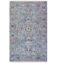 Bespoky Eberndorf Mavi Patchwork Pamuklu El Dokuması Alan Halısı