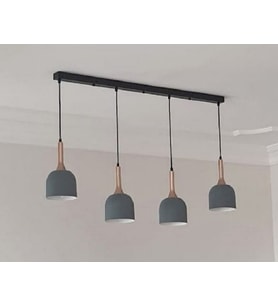 MYLİGHTS  RETRO  RUSTİK VİNTAGE METAL  SARKIT MASA ÜSTÜ  AVİZE    120 CM  TABAN (Siyah)