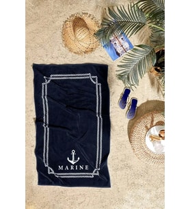 Özdilek Maritime Line Plaj Havlusu Büyük Boy (90x150)-Lacivert