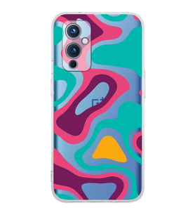 PrintiFy OnePlus 9 Uyumlu Kamera Korumalı Renkli Desen Tasarımlı Şeffaf Silikon Kılıf