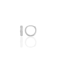 Gümüş rodyumlu 11 mm halka küpe Tragus Piercing Helix Kıkırdak Küpesi