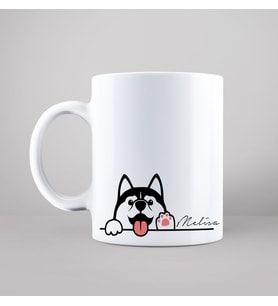 Sevimli Köpek Baskılı Kupa Kişiye Özel