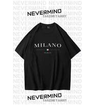 Unisex Baskılı Oversize %100 Pamuk T-shirt (Siyah)