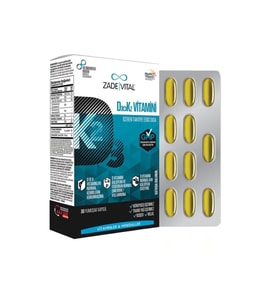 D3 + K2 Vitamini İçeren Takviye Edici Gıda 30 Yumuşak Kapsül