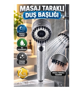 Masaj Uçlu Yüksek Basınçlı Duş Başlığı – Su Tasarruflu Ergonomik Tasarım
