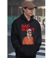 Bad Bunny Rapper Baskılı Unisex Oversize Şarkıcı Hoodie