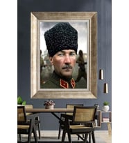 Gümüş Çerçeveli Atatürk Tablo za55