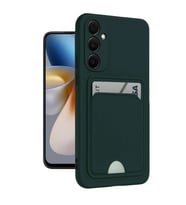 Samsung Galaxy A16 5g Kılıf Kelvin Kartvizitli Silikon - Koyu Yeşil