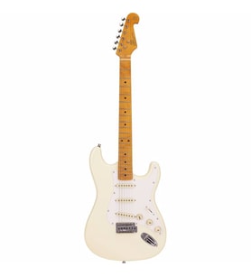 SX Stratocaster Elektro Gitar (Vintage White)