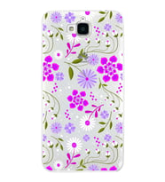 Huawei Y6 Pro Uyumlu Kapak Flowers Tasarımlı Şeffaf Silikon Kılıf