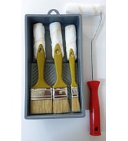M1 ART Boya Seti 8li-Saten Parmak rulo 10 cm ,Yedek Başlık 3 Ad,Boya fırcası 3 ad,Uygulama Tavası
