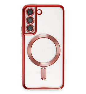 Mey İthalat® Samsung Galaxy S22 Kılıf Kross Magneticsafe Kapak - Kırmızı