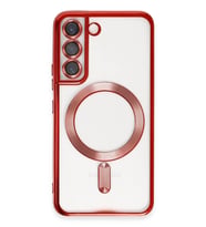 Mey İthalat® Samsung Galaxy S22 Kılıf Kross Magneticsafe Kapak - Kırmızı