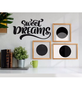 BK Home Dekoratif 3’lü Retro Ahşap Tablo ve Konsept Duvar Dekoru-4