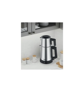 LORENZO LRZ-1077 GRANDE ÇELİK ÇAY MAKİNESİ İNOX (Gri)